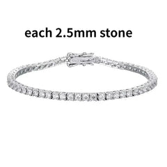 Tennisarmband aus rhodiniertem 925er Silber – 2mm