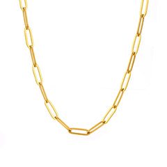 PAVOI 14K vergoldete Chunky Ketten Halsketten für Frauen - Gold Statement Halskette mit gestuften Gliedern - Breite ovale Glieder Hantelglieder Paperclip Ketten