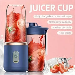 Tragbarer Mixer Flasche Elektrisch 6 Klingen Multifunktions-Entsafter Frischsaft Smoothie Mixer Eiscrasher Lebensmittelprozessor