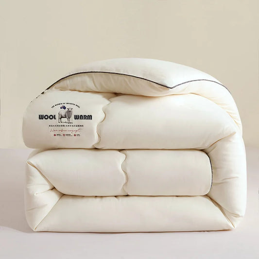 Neues Herbst- und Winter-Wollsteppbett, dickes und warmes Wintersteppbett, schnell wärmendes Steppbett mit Kern, universell für alle Jahreszeiten