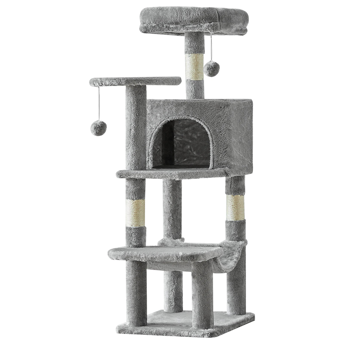 JHK Cat Tree Tall Multi Cat Climbing Tower With Natural Sisal Posts Indoor