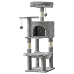 JHK Cat Tree Tall Multi Cat Climbing Tower With Natural Sisal Posts Indoor