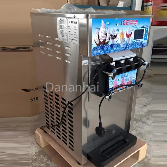 Commercial Soft Ice Cream Maker 110V/220V 18L/H 3 Flavors Ice Cream Making Machine for Business Use