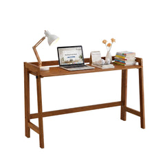 Solid Wood Folding Desk – Mid Century Modern Foldable Computer Desk, Walnut