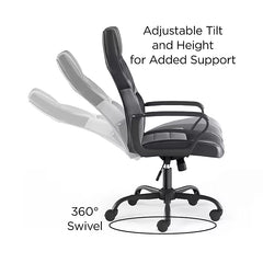 Staples Emerge Vector Gaming Chair – Ergonomic Adjustable Height Swivel Black Chair