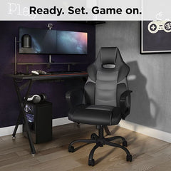 Staples Emerge Vector Gaming Chair – Ergonomic Adjustable Height Swivel Black Chair