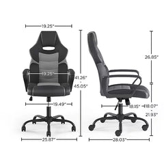Staples Emerge Vector Gaming Chair – Ergonomic Adjustable Height Swivel Black Chair