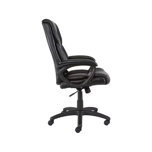 Staples Kelburne Luxura Ergonomic Faux Leather Executive Office Chair – Swivel Desk Chair