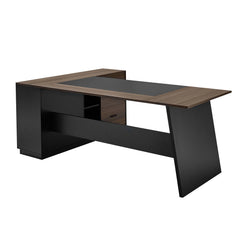 Uimoso 350 LB L-Shaped Executive Desk with Cabinet & Drawers – Large Home Office Computer Desk