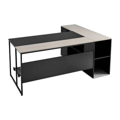 Uimoso 350 LB L-Shaped Executive Desk with Drawers & Stand – Large Home Office Computer Desk