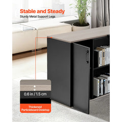 Uimoso 350 LB L-Shaped Executive Desk with Drawers & Stand – Large Home Office Computer Desk