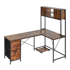 Uimoso 62.2" L-Shaped Gaming Desk with LED Lights – Reversible Corner Computer Desk