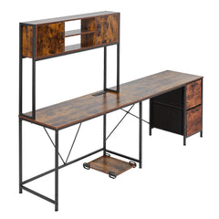 Uimoso 62.2" L-Shaped Gaming Desk with LED Lights – Reversible Corner Computer Desk