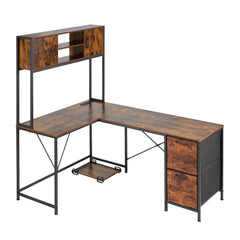 Uimoso 62.2" L-Shaped Gaming Desk with LED Lights – Reversible Corner Computer Desk