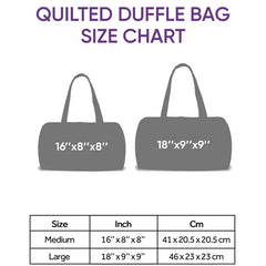 Joyful Miles Quilted Duffle Bag, Colorful Weekender Travel Tote, Overnight Carry On Gym Bag
