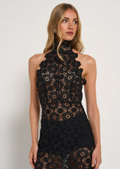 Lioness Trophy Maxi Dress in Noir