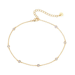 Gold Plated Beaded Anklet for Women