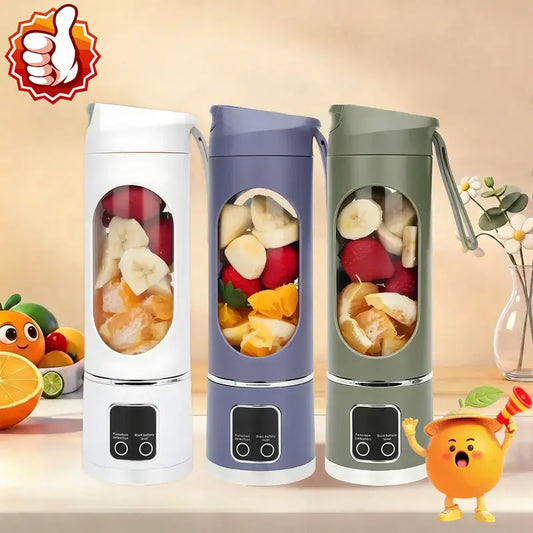Ultimate Digital Juicer Blender with LED Display, Multimode Leak-Proof Large Capacity USB Rechargeable Cool Tech Gadget for Fruit & Vegetable, Liquid Diet, Travel, Household Kitchen Mother's Day Gift, Cool Tech Gadgets Instant Smoothie Maker