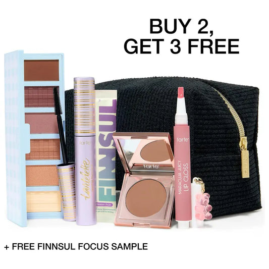 tarte TikTok exclusive 5 piece custom kit - buy 2, get 3 free makeup set with bag