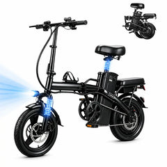 Electric Folding Ebike with Advanced Tech, 650W Motor, 48V 15Ah Battery, 22 mph Speed, 8-Level Shock Absorption, 60Km Range, Dual Disc Brakes, UL2849 Certified for Hardcore Outdoor Cycling, Budget Sport Ebike, Ebikes