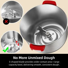 AIZIYO DoughChief 7Qt Elektrische Teigknetmaschine mit Fermentierfunktion, Teigmaschine mit Schüssel aus 304er Edelstahl, Mikrocomputersteuerung, nach oben gerichtetes Touchpanel, leicht zu reinigen für Brot & Pizza