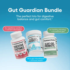 Physician's Choice Gut Guardian Bundle: Advanced Gut Health Support with 60 Billion Probiotic + Digestive Enzymes + Bloat & Gas Probiotic