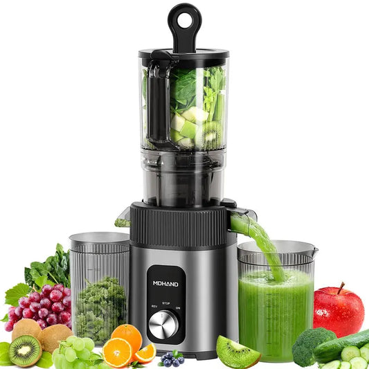 【FathersDayGift】Quiet and powerful 200W stainless steel fruit and vegetable juicer