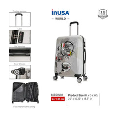 InUSA PRINTS 24" Leichter Hardside Spinner Koffer