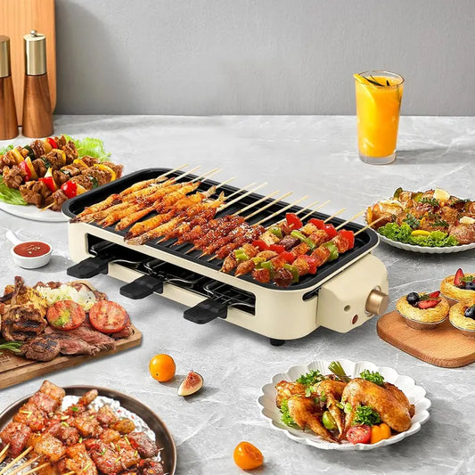 Indoor Smokeless Electric Korean BBQ Grill,Non-Stick Cooking Removable Plate,5 adjustabletemperatures,Dishwashr Safe,1500w,Kitchen Appliancesgrill machinee