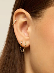 PAVOI 14K vergoldete Kettenohrringe für Damen – Ohrringe mit doppelter Kette und Stecker – Ohrstecker mit Zirkonia und Manschette für Damen