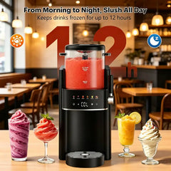 6-in-1 Slushie Machine, Ice Cream Maker and Margarita Machine, No Ice Needed Rapid Chill Slushy Maker for Home, Parties, Frozen Drinks, Frappe, Smoothie, 6 preset mode, Self-Freezing, Automatic cleaning，DealsForYouDays,Father's Day Gift