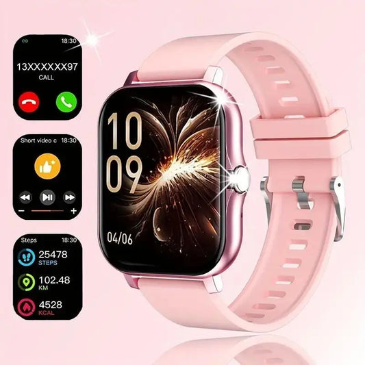 Father's Day and Summer Festivals:New Smartwatch (Black & Pink) Wearable Device Super Bowl, Super Bowl Outdoor Sports、Smart watch, wireless talking/dialing, multi-sport mode, call reminder and rejection, SMS reminder message reminder various APP reminders