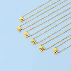 September Laurel Heart Initial Necklace for Women Teen Girls - 18K Gold Plated Letter A-Z Pendant Necklace Dainty Heart Necklaces Tiny Initial Necklaces Birthday Gifts for Women Jewelry Gift for Her Christmas Gift