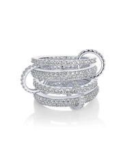 PAVOI Chunky Interlock Statement Ring for Women - 14K Gold Plated Multi-Band Interlocking Ring - Cubic Zirconia Statement Bands Jewelry