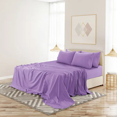 [Deals For You Days ] LUX DECOR 6-Pc Paisley Sheets & Solid Embroidered Bedsheet Set- Queen Sheets & Pillowcases - Upto 16" Deep Pocket Hotel Luxury Sheets Cozy Comfy Breathable & Cooling Sheets - Decorative Bedsheet Set - Summer Gifts
