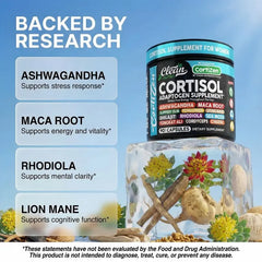 Clean Nutra Ashwagandha Cortisol Supplements For Women, Maca Root, Slippery Elm, Fenugreek, Shilajit, Rhodiola, Sea Moss & More for Women's Cortisol Supplements Capsules – CortiZEN