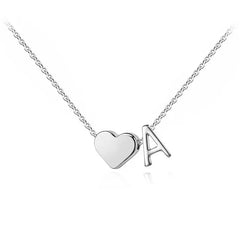 September Laurel Heart Initial Necklace for Women Teen Girls - 18K Gold Plated Letter A-Z Pendant Necklace Dainty Heart Necklaces Tiny Initial Necklaces Birthday Gifts for Women Jewelry Gift for Her Christmas Gift