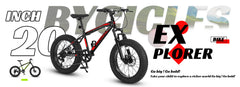 S20109 20 Inch Mountain Bike for Kids and Teenagers, High Carbon Steel Frame, Disc Brakes, Durable Wide Tires, Front Suspension, 7-Speed, Ideal for Snow and Off-Road Riding