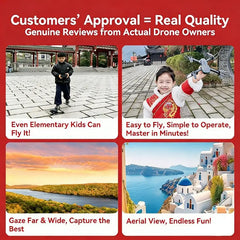 Aerial Photography Drone, Foldable Kids RC Quadcopter with Dual Cameras, Beginner Drone with Headless Mode, One-key Takeoff & One-key Landing, Foldable WiFi FPV Drone, Perfect Holiday, Carnival and New Year Gifts for Kids Ages 14+, TongLi Drone