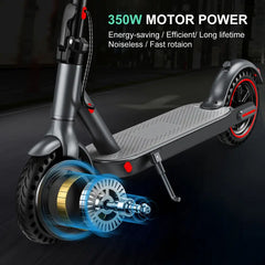350W Bürstenloser Motor D8 Pro Elektroroller 8,5-Zoll Explosionsgeschützte Reifen 30 km/h Max. Geschwindigkeit 7,8 Ah/10,5 Ah Akku 120 kg Max. Belastung 3 Geschwindigkeitsmodi Faltbar Tragbar Front- und Rücklicht Stadt-Pendler App Smart Control