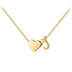 September Laurel Heart Initial Necklace for Women Teen Girls - 18K Gold Plated Letter A-Z Pendant Necklace Dainty Heart Necklaces Tiny Initial Necklaces Birthday Gifts for Women Jewelry Gift for Her Christmas Gift