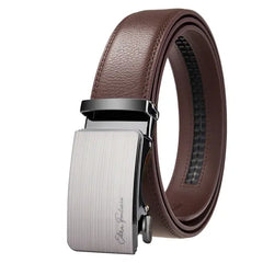 Leather Belt Alloy Buckle Men Business Attire