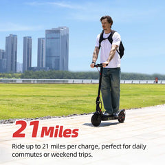Electric Scooter Adults & Teens, 18 MPH Max Speed, 21 Miles Long Range, Cruise Control and Dual Braking, Foldable Electric Scooter for Adults Powerful Portable App battery escooter system Folding Bike