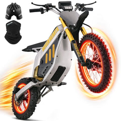3000W Adult Electric Dirt Bike,48V 30Ah Electric Off-Road Dirtbike with Full Suspension & Dual Hydraulic Brakes,42MPH Max Speed & 50 Miles Range,for Adults and Teens,