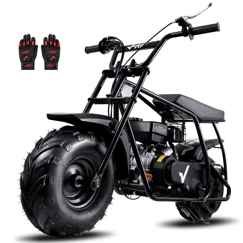 FRP GMB100 Gas Powered Mini Dirt Bike for Teens and Adults, 99CC Engine, 28 MPH, Black Off-Road Motorcycle