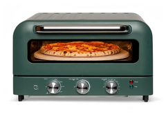 Willow 1800W Electric Pizza Oven, Green - Countertop Pizza Maker, Pizza Stone, Digital Control