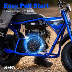 ZUH CC100X 105cc Gas Powered Off-Road Mini Dirt Bike,Blue