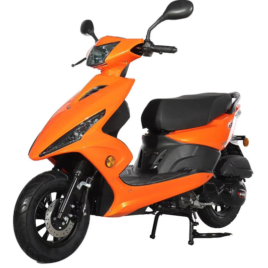 X-Pro Brand New 150cc Gas Powered Moped Scooter, 10" Aluminum Wheels Electric Start Large Headlights
