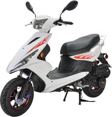 HHH Wave 150cc Fully Automatic Gas Street Scooter Moped for Adults 150cc Street Bike with 10" Aluminum Wheels - Red