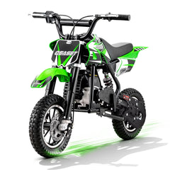 QEASET 40 CC 4-Stroke Dirt Bike, Gas Powered Mini Bike, Green